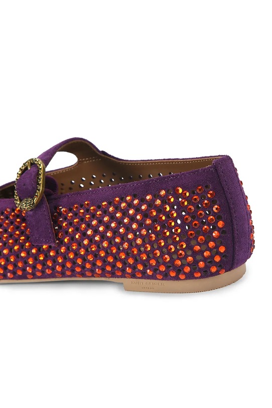 Kurt Geiger London baleriny zamszowe Mayfair Ballet Flat bordowy 2656390209