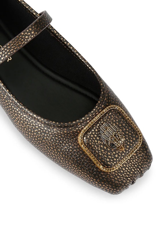 Încălțăminte Kurt Geiger London balerini de piele Pimlico Ballerina 5392060109 maro