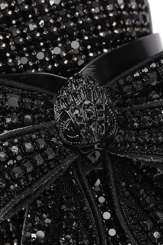 Kožené mokasíny Kurt Geiger London Bow Crystal Loafer čierna 5388400109