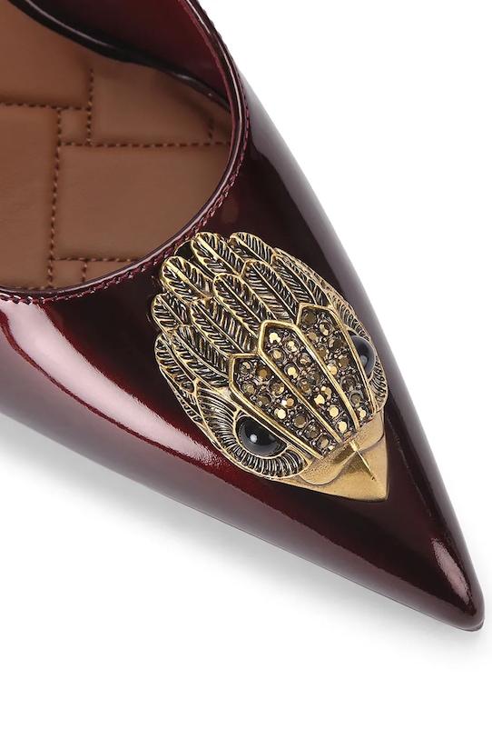 Obuwie Kurt Geiger London szpilki skórzane Large Eagle Sling 5386454309 bordowy