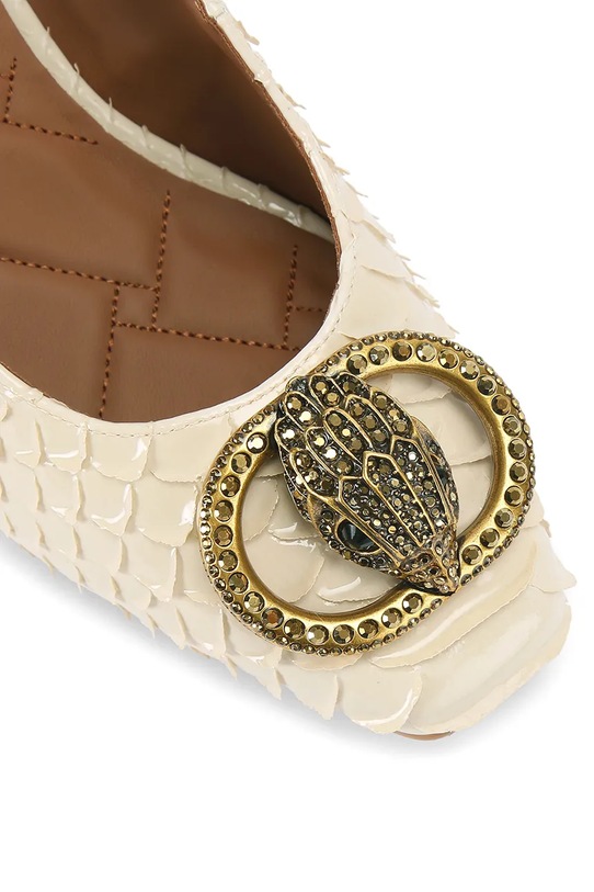 Obuwie Kurt Geiger London czółenka skórzane Chelsea Block Slingback 3415042719 beżowy