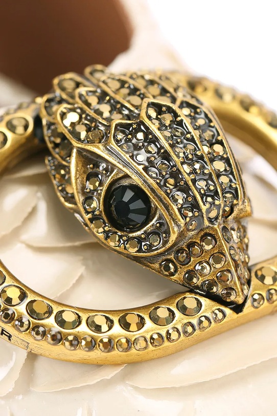 Kurt Geiger London czółenka skórzane Chelsea Block Slingback beżowy 3415042719