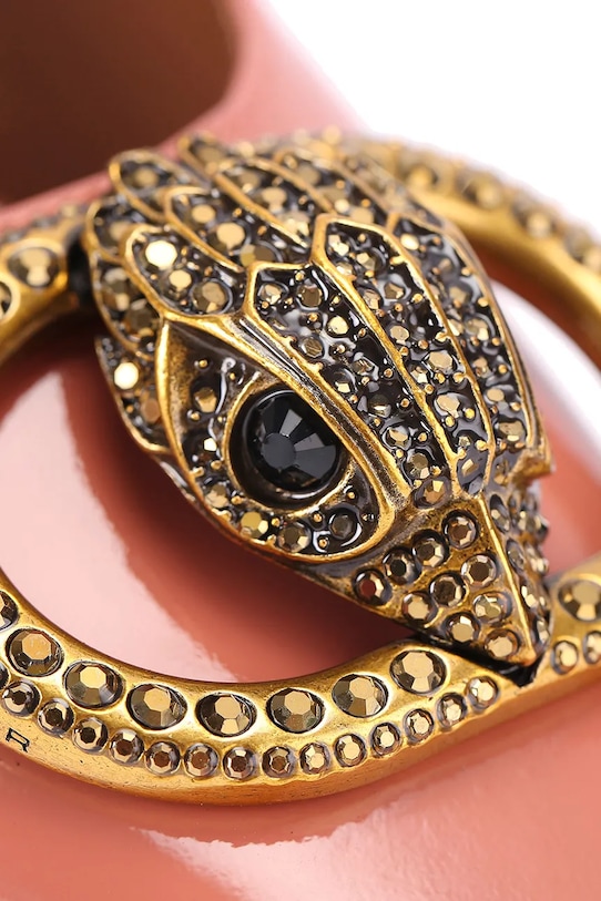 Kurt Geiger London czółenka skórzane Chelsea Block Slingback brązowy 3415017309