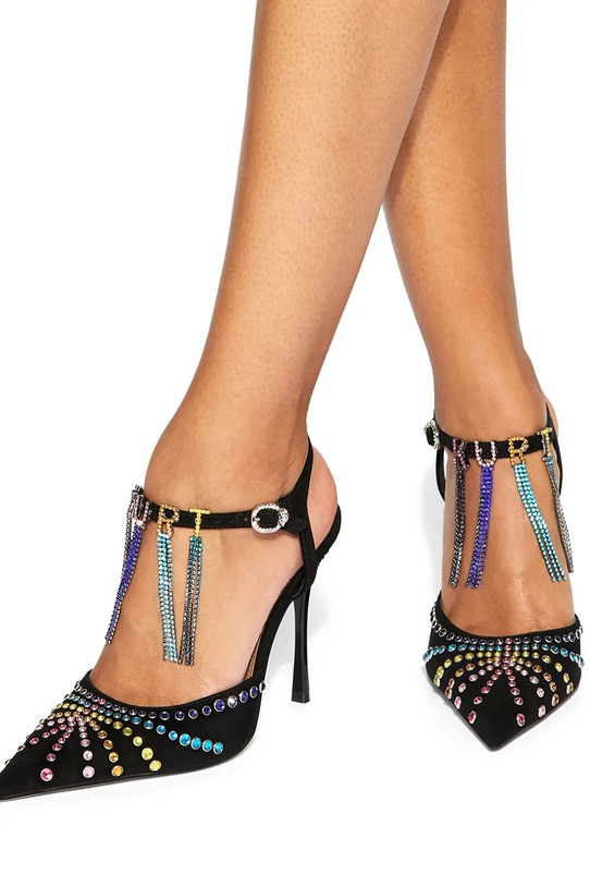 Замшевые туфли Kurt Geiger London Kurt Crystal Point 5382905209 чёрный