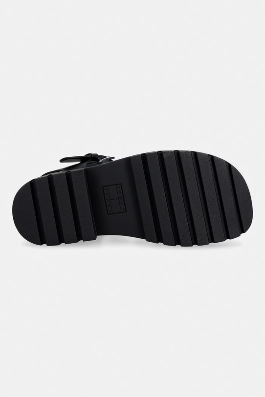 Tommy Jeans sandali z odprto peto ženski TJW JELLY FISHERMAN SANDAL EN0EN02949 črna