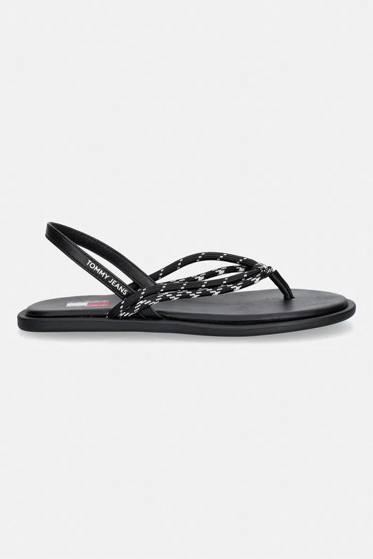 Tommy Jeans sandali ženski TJW CASUAL ROPE SANDAL EN0EN02951 črna SS26