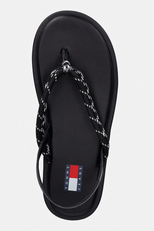 Tommy Jeans sandali ženski TJW CASUAL ROPE SANDAL črna EN0EN02951