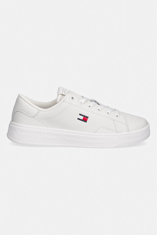 Tommy Jeans TJW SCRIPT CUPSOLE sneakersy damskie skórzane EN0EN02960 biały SS26