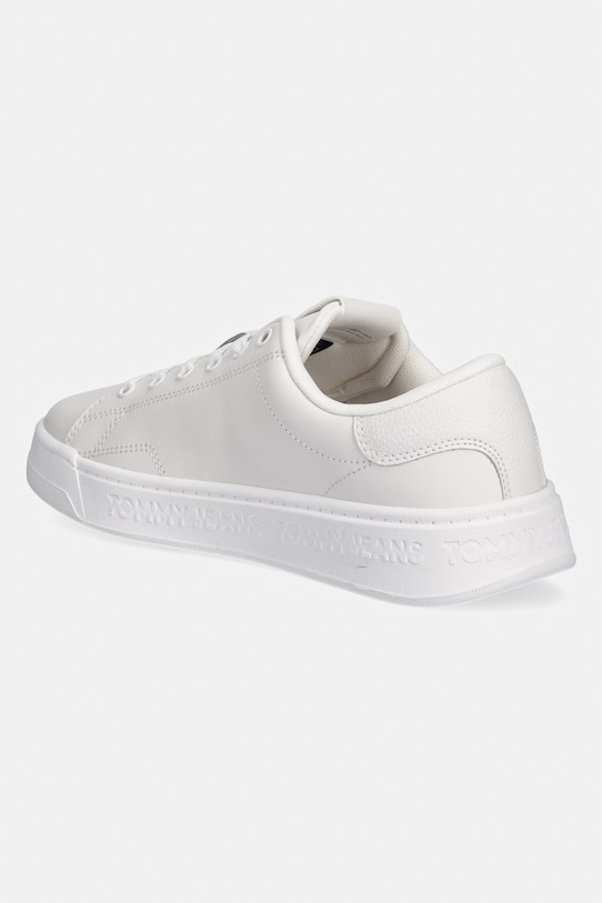 Obuwie Tommy Jeans TJW SCRIPT CUPSOLE sneakersy damskie skórzane EN0EN02960 biały