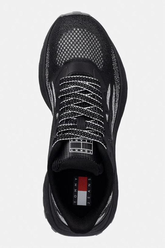 Tommy Jeans TJW SPORTY KNIT RUNNER маратонки дамски черен EN0EN02962