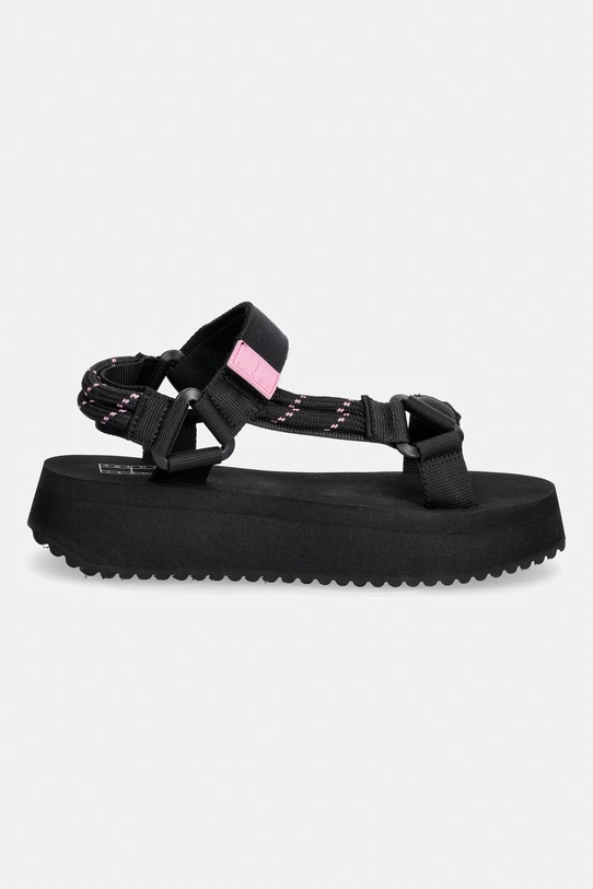 Tommy Jeans sandali s platformo ženski TJW EVA ROPE SANDAL EN0EN02970 črna SS26