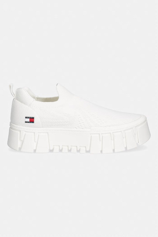 Tommy Jeans TJW CHUNKY KNIT SNEAKER sneakersy damskie EN0EN03014 biały SS26