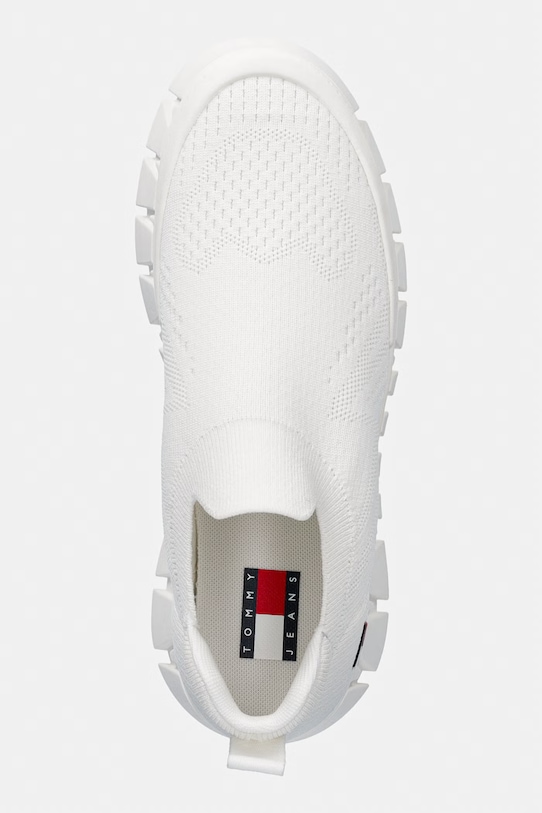 Tommy Jeans TJW CHUNKY KNIT SNEAKER sneakersy damskie biały EN0EN03014
