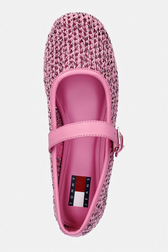 Tommy Jeans baleriny TJW KNITTED BALLERINA różowy EN0EN03030
