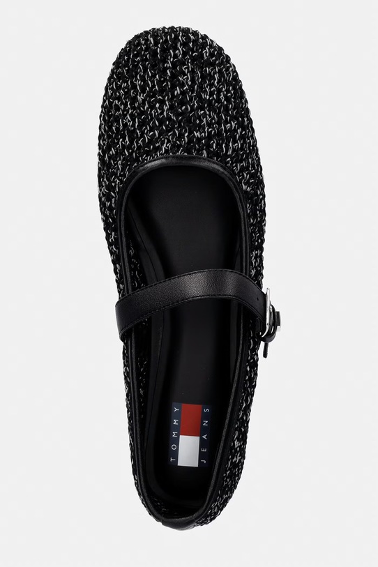Tommy Jeans baleriny TJW KNITTED BALLERINA czarny EN0EN03030