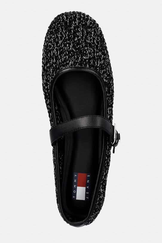 Tommy Jeans baleriny TJW KNITTED BALLERINA czarny EN0EN03030
