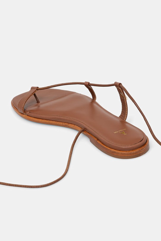 Obuwie Patrizia Pepe sandały damskie skórzane 8X0100.L026.B111 brązowy