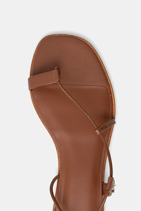 Patrizia Pepe sandały damskie skórzane brązowy 8X0100.L026.B111