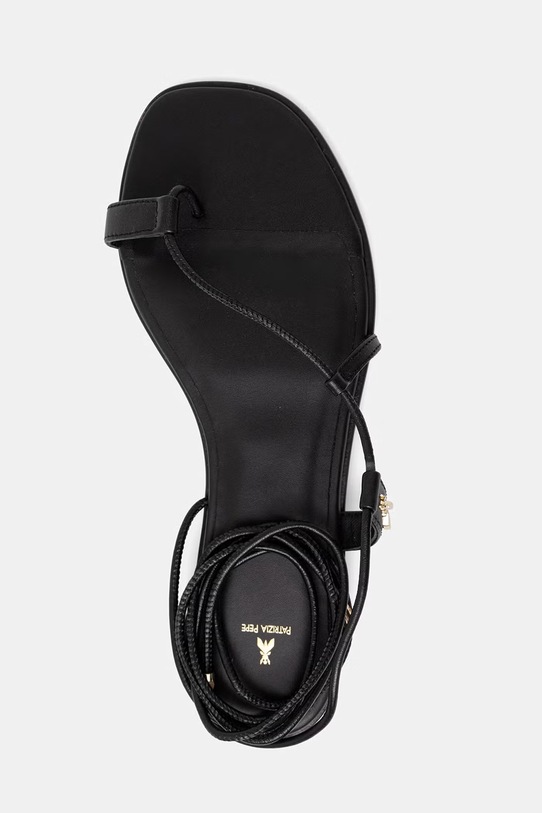 Patrizia Pepe sandały skórzane czarny 8X0100.L026.K103