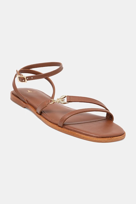 Patrizia Pepe sandale de piele piele maro 8X0104.L026.B111