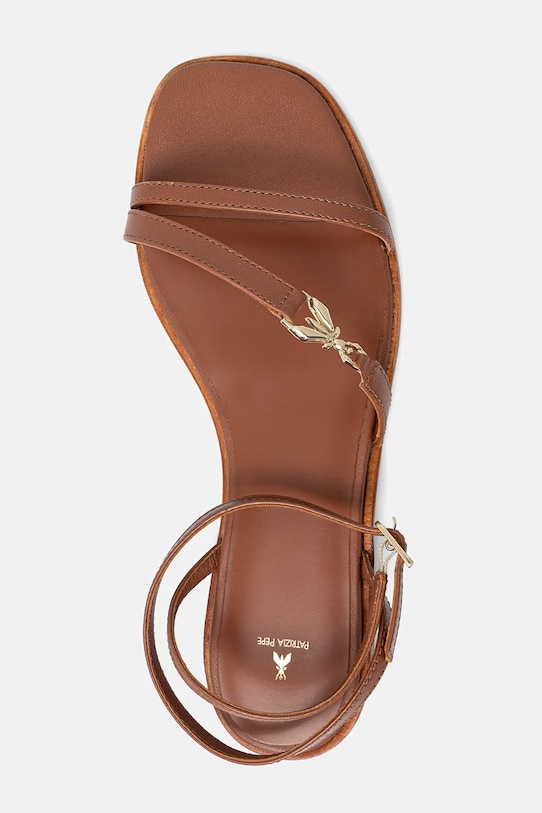 Patrizia Pepe sandale de piele maro 8X0104.L026.B111