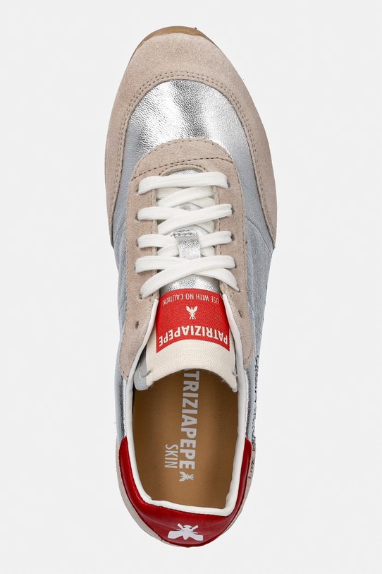 Patrizia Pepe sneakers din piele argintiu 8Z0135.L154.FG69