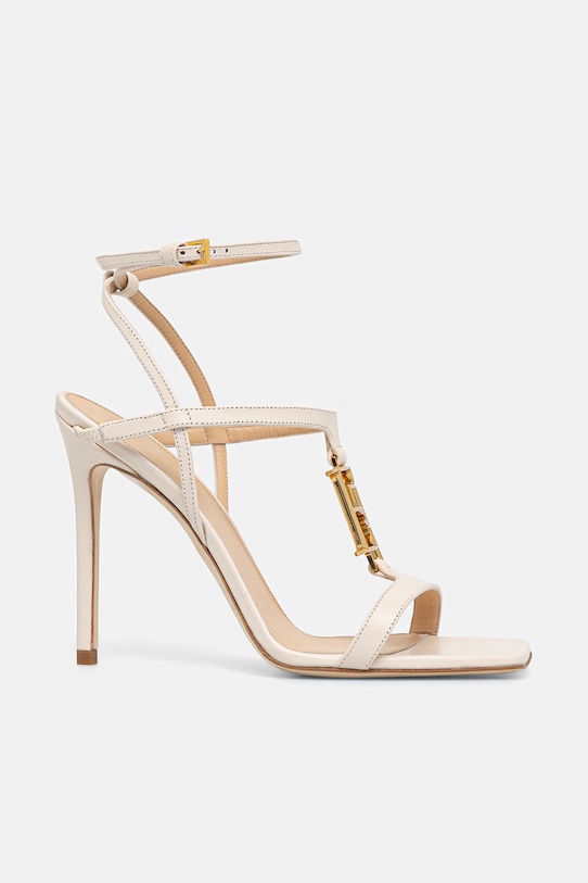 Elisabetta Franchi sandały skórzane SA07B61E2.193 beżowy SS26