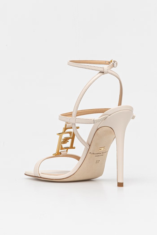 Obuwie Elisabetta Franchi sandały skórzane SA07B61E2.193 beżowy