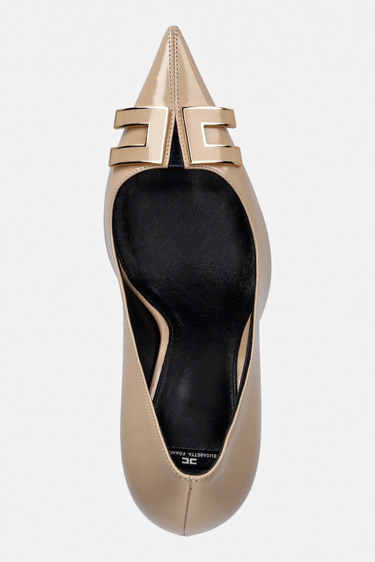 Шкіряні туфлі Elisabetta Franchi бежевий SA14B61E2.470