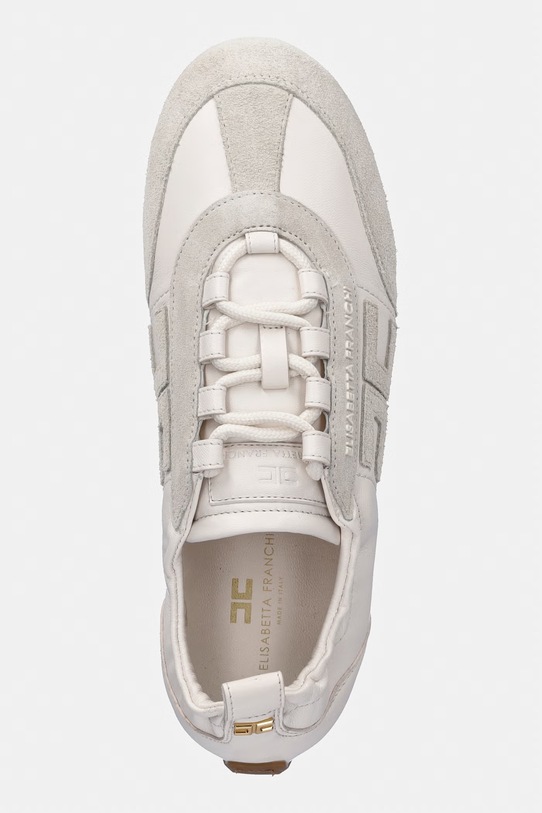 Elisabetta Franchi sneakersy skórzane beżowy SA39G61E2.193