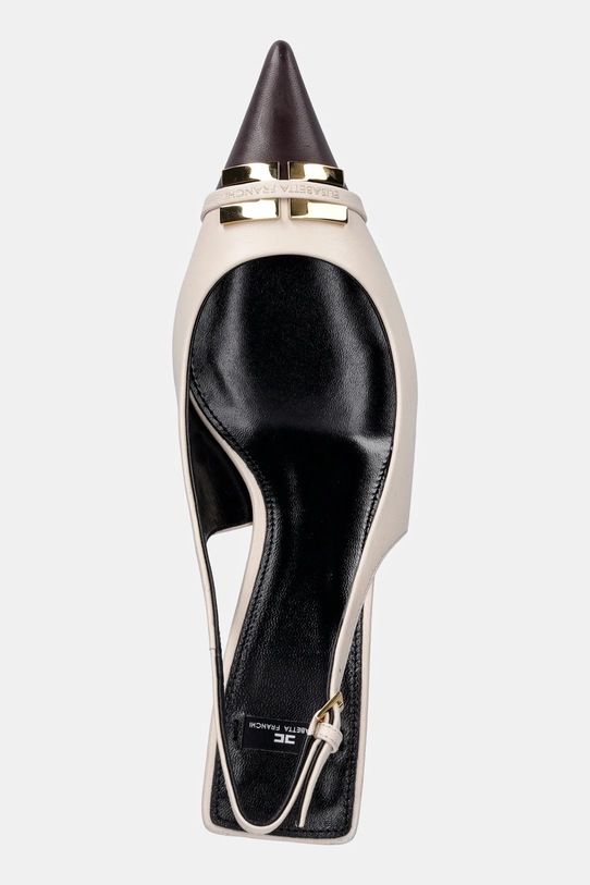 Шкіряні туфлі Elisabetta Franchi бежевий SA57L61E2.F14