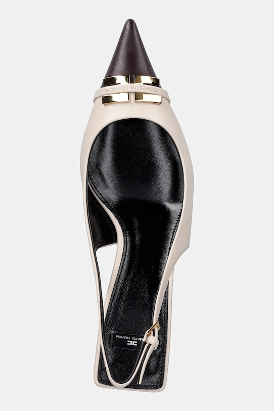 Шкіряні туфлі Elisabetta Franchi бежевий SA57L61E2.F14