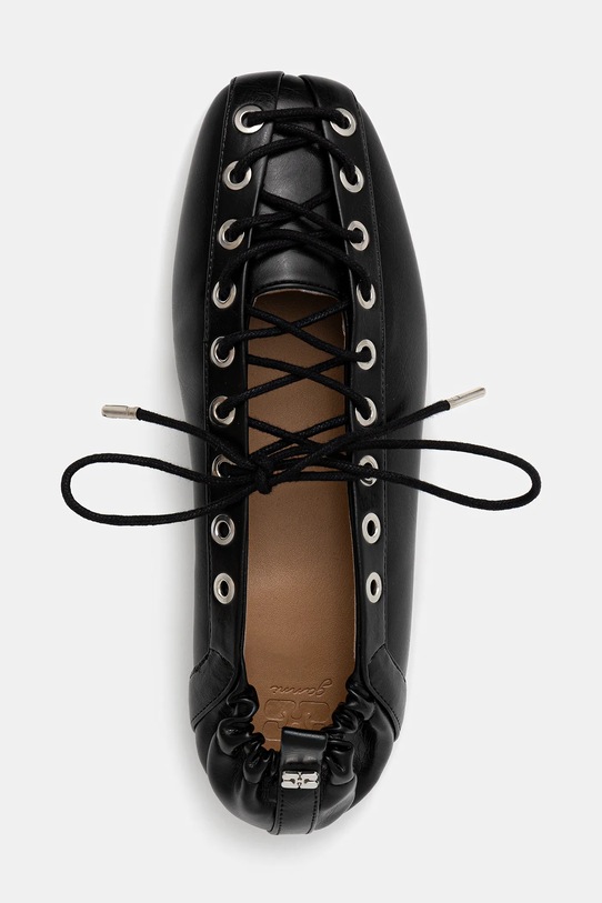 GANNI baleriny S2914 czarny S2914