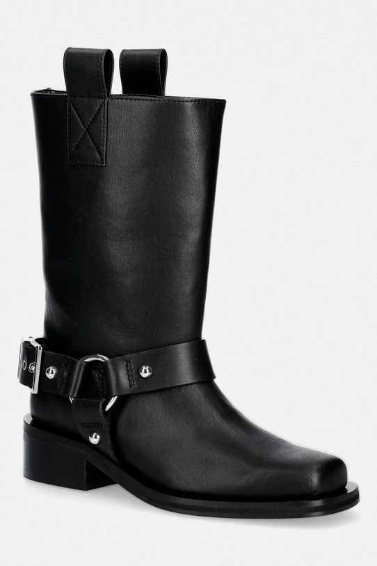 GANNI botki nieocieplane czarny B1010102