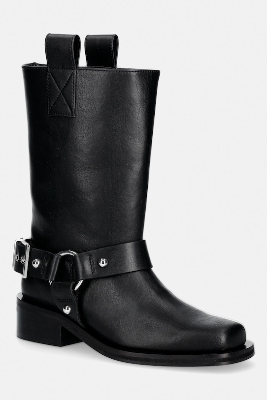 GANNI botki nieocieplane czarny B1010102