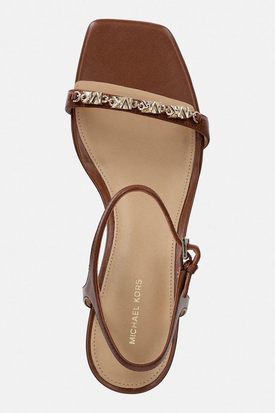 MICHAEL Michael Kors sandały skórzane Dina Kitten Sandal brązowy 40R6DIMS1L.230