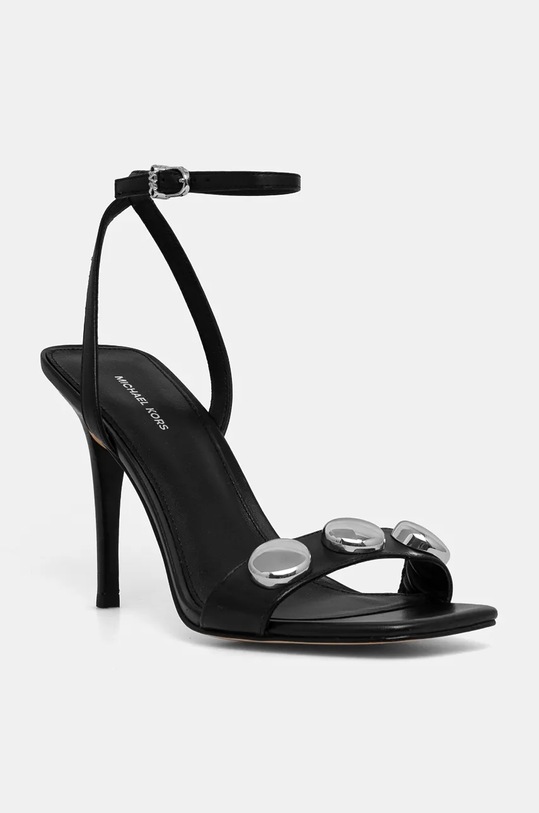 Kožne sandale MICHAEL Michael Kors Liana Dome Stud Sandal štikla crna 40R6LNHS2L.001