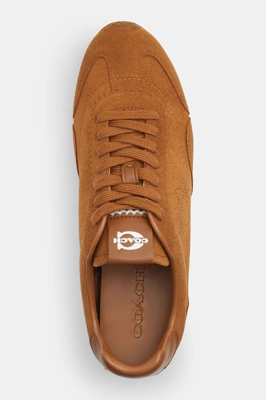 Coach sneakersy zamszowe Flat Sneaker brązowy CCN30.Y2G