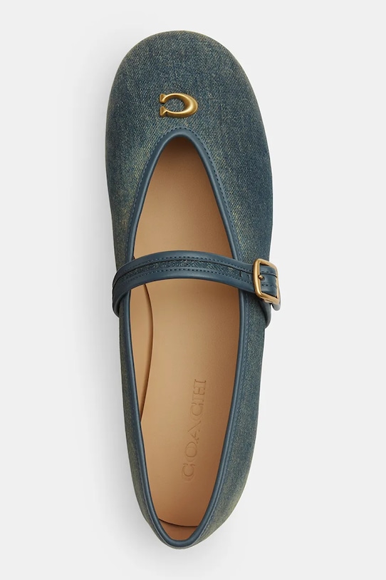 Coach baleriny dziecięce Sculpted C Soft Mary Jane granatowy CDE51.DAI