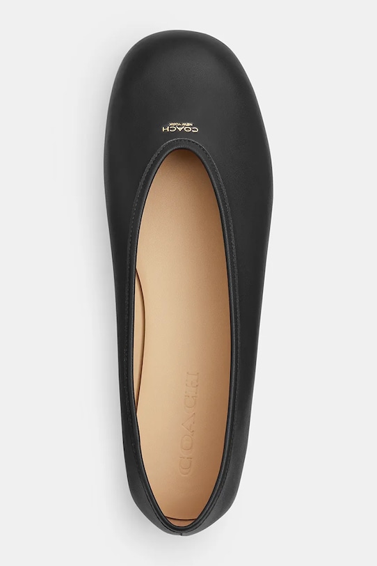 Coach baleriny skórzane Houston Ballet czarny CCH74.BLK