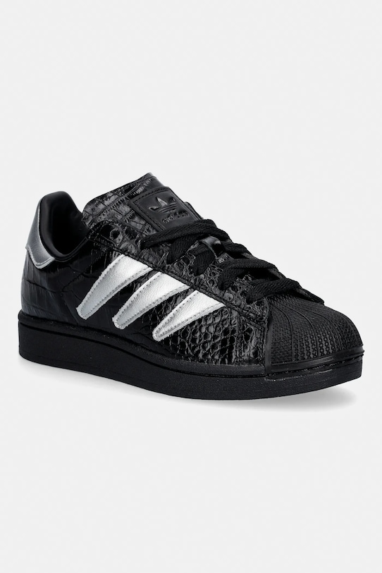 adidas Originals sneakersy skórzane Superstar II W niska czarny HQ9303