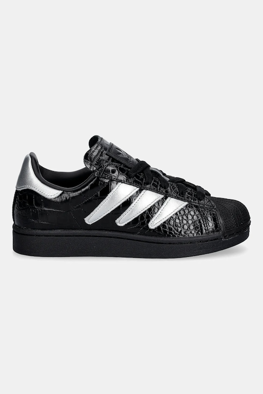 adidas Originals sneakersy skórzane Superstar II W HQ9303 czarny SS26