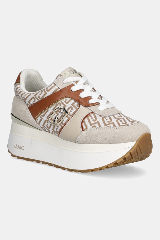 Tenisky Liu Jo LIU JO MAXI WONDER PLUS 02 textilní béžová BA6019PX617S3971