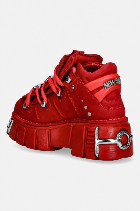 Obuwie New Rock sneakersy zamszowe NOBUCK ROJO, TOWER ROJO PALADIO M.106.C141 czerwony