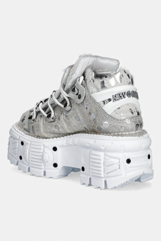 Obuwie New Rock sneakersy skórzane PELO CALVAS BLANCO PLATA, TANK BLANCO TORN M.106.C172 biały