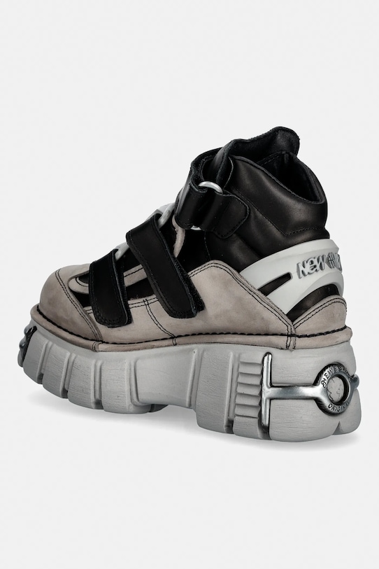 Obuwie New Rock sneakersy skórzane ALASKA PERLA, ITALI NEGRO, TOWER PERLA + AC M.285.S30 szary