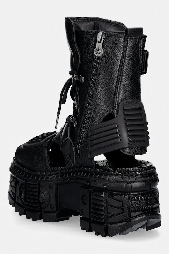 Obuwie New Rock sandały damskie skórzane LUXOR NEGRO TANK CASCO NE M.BIOS107.C3 czarny