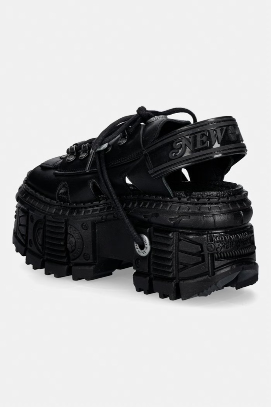 Obuwie New Rock sandały damskie skórzane ITALI NEGRO, TANK CASCO NEGRO , BIOS N M.BIOS134.C5 czarny