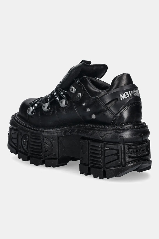 Obuwie New Rock sneakersy skórzane ITALI NEGRO, TANK NE M.TANK120NSHLACE.S1 czarny