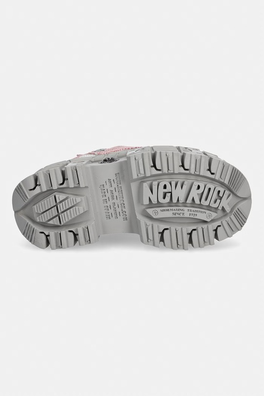 New Rock VEGAN BLANCO ,ECOBAR ROSA, TANK CASCO P botki damskie M.WALL009.V3 różowy